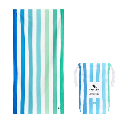 Dock & Bay Beach Towel Cabana Collection L 100% Recycled Endless River