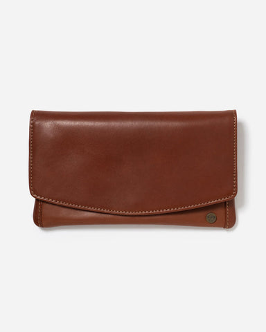 STITCH & HIDE LEATHER DARCY CLASSIC WALLET - MAPLE BROWN