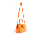 Gunas New York Cottontail Orange Vegan Leather Satchel Bag