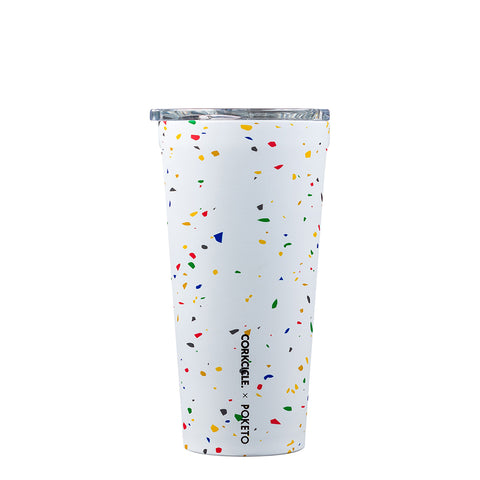 CORKCICLE Poketo Tumbler 475ml - Terrazzo Insulated Stainless Steel Coffee Cup