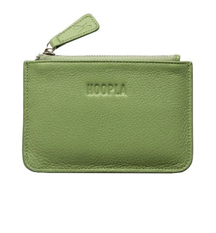 HOOPLA LEATHER COIN PURSE BRIGHT GREEN