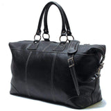 Floto Capri Italian Leather Duffle Travel Bag Suitcase black