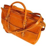 Floto Casiana Italian Leather Duffle Travel Bag Suitcase orange