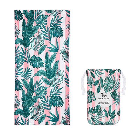 DOCK & BAY Beach Towel Botanical Collection L 100% Recycled Banana Leaf Bliss