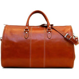 Floto Italian Leather Garment Duffle Bag Suitcase olive brown