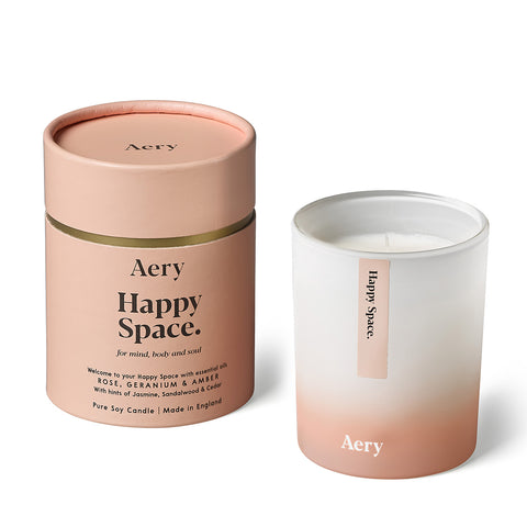 AERY LIVING Aromatherapy 200g Soy Candle Happy Space