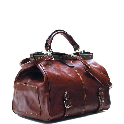 Floto Italian Leather Gladstone Carry On Bag angle
