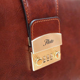 leather briefcase floto ciabatta combination lock