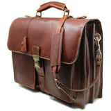 Leather Briefcase Floto Novella Italian Messenger Bag Attache brown 2