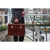 leather briefcase trastevere floto