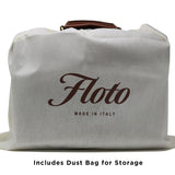Floto Italian leather messenger bag briefcase Parma brown men's dust bag