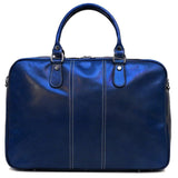 Slim Leather Briefcase Floto Venezia blue