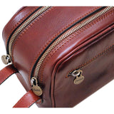 Leather Dopp Travel Kit Bag Floto close