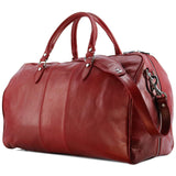 Floto Italian Leather Duffle Bag Venezia 2.0 Travel Bag red