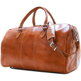 Floto Italian Leather Venezia Duffle Travel Bag Luggage olive honey brown
