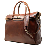 Floto Italian Leather Shoulder Tote Bag brown 2