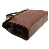 Floto Italian Leather Shoulder Tote Bag brown 4