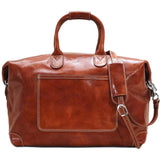 Leather Duffle Travel Bag Floto Chiara olive