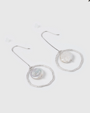 Izoa Astonish Earrings Silver Freshwater Pearl