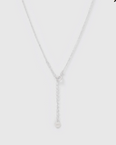 Izoa Rain Drop Necklace Silver