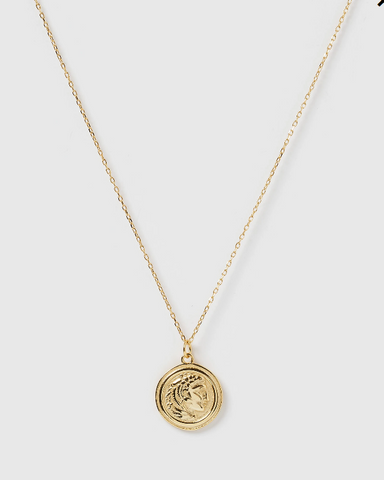 Izoa Tribute Coin Necklace Gold
