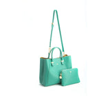 Gunas New York Tiffany Blue Vegan Leather Satchel Bag