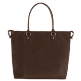 GABEE LEATHER BETH OVERNIGHT TOTE BROWN