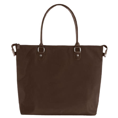 GABEE LEATHER BETH OVERNIGHT TOTE BROWN