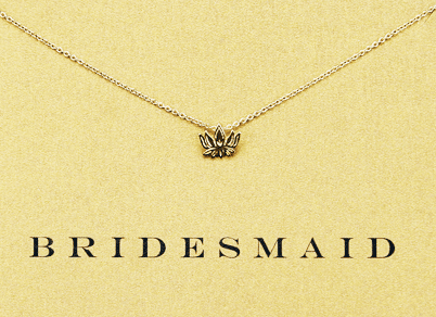DOGEARED Bridesmaid Necklace - Gold Dipped