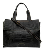 Hidesign Women's Leather Laptop Briefcase Work Bag Black