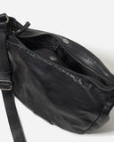 STITCH & HIDE LEATHER BYRON BAG BLACK - FREE WALLET POUCH