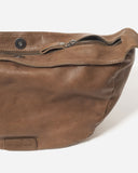 STITCH & HIDE LEATHER BYRON BAG TAUPE BROWN - FREE WALLET POUCH