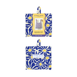 KIND Reusable Shopping Tote Bag Medium Abstract Flowers Blue