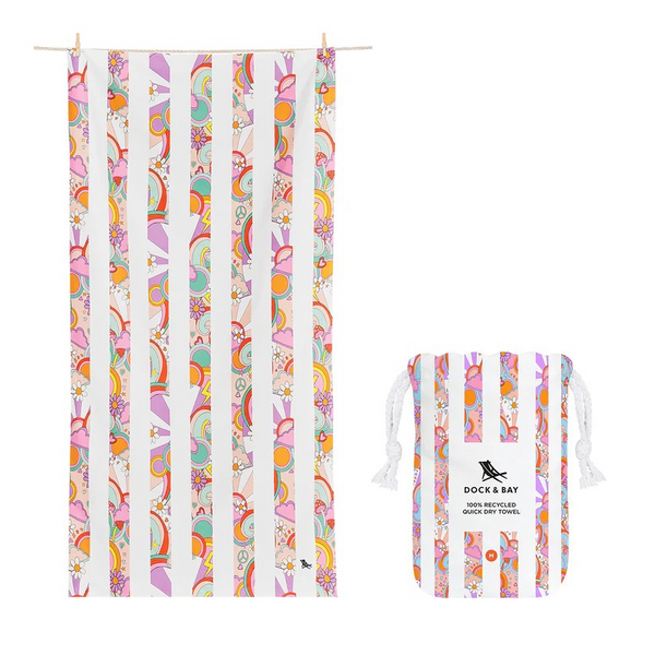Dock & Bay Beach Towel Kids Collection M Pink Power