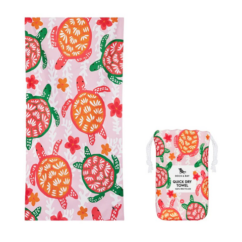 Dock & Bay Beach Towel Kids Collection M Turtley Tropical