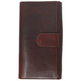 Floto Leather Roma Italian Continental Wallet Dark Brown
