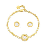 Bracelet and Earrings Set Michael Kors Fashion Golden-0