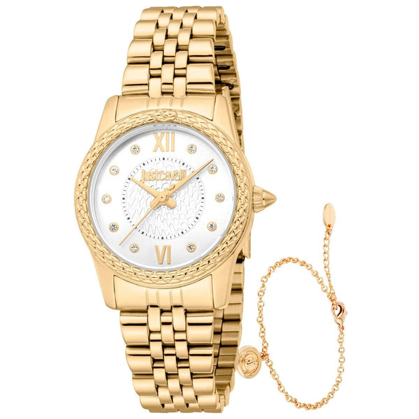 Ladies' Watch Just Cavalli ANIMALIER SPECIAL PACK + BRACELET Golden (Ø 30 mm)-0