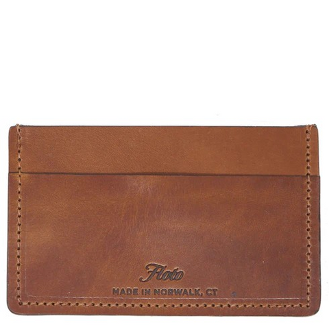 Floto Leather Sono Wide Card Wallet Brown