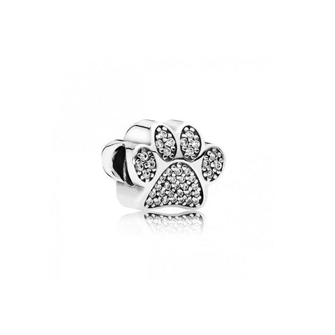 Ladies' Beads Pandora SPARKLING PAW PRINT & HEART-0