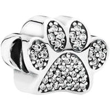 Ladies' Beads Pandora SPARKLING PAW PRINT & HEART-1