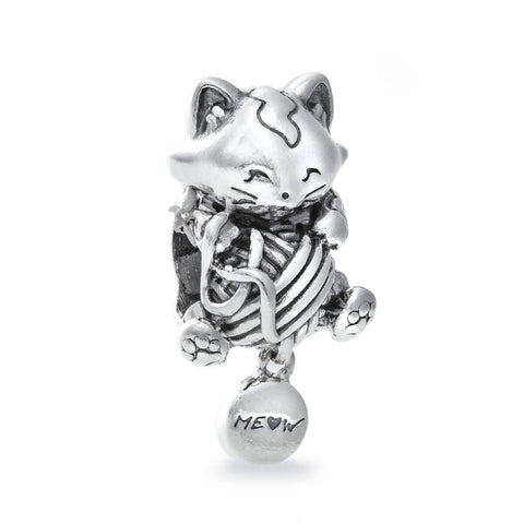 Ladies' Beads Pandora KITTEN & YARN BALL-0