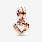 Woman's charm link Pandora LINKED SISTER HEARTS-1