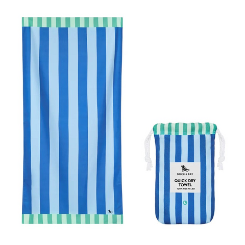 Dock & Bay Beach Towel Clubhouse Collection L Blue Sky
