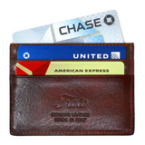 Floto Leather Venezia 4 Card Slim Wallet Navy Blue