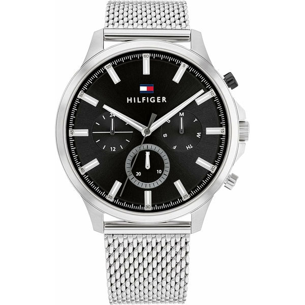 Men's Watch Tommy Hilfiger RYDER Black Silver-0