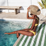 Dock & Bay Beach Towel Cabana Collection XL 100% Recycled Cayman Olive