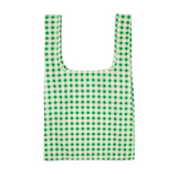 KIND Reusable Shopping Tote Bag Medium Blurred Plaid Green