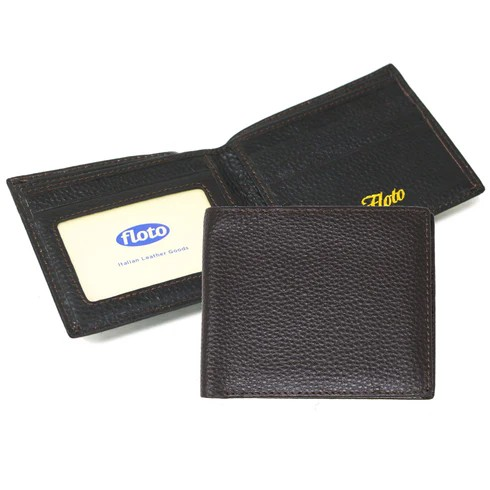 Floto Leather Milano Slim RFID Bi-fold Wallet Black