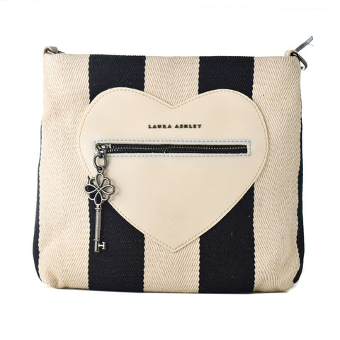 Women's Handbag Laura Ashley DIXIE-BLACK-CREAM Multicolour 24 x 22 x 7 cm-0